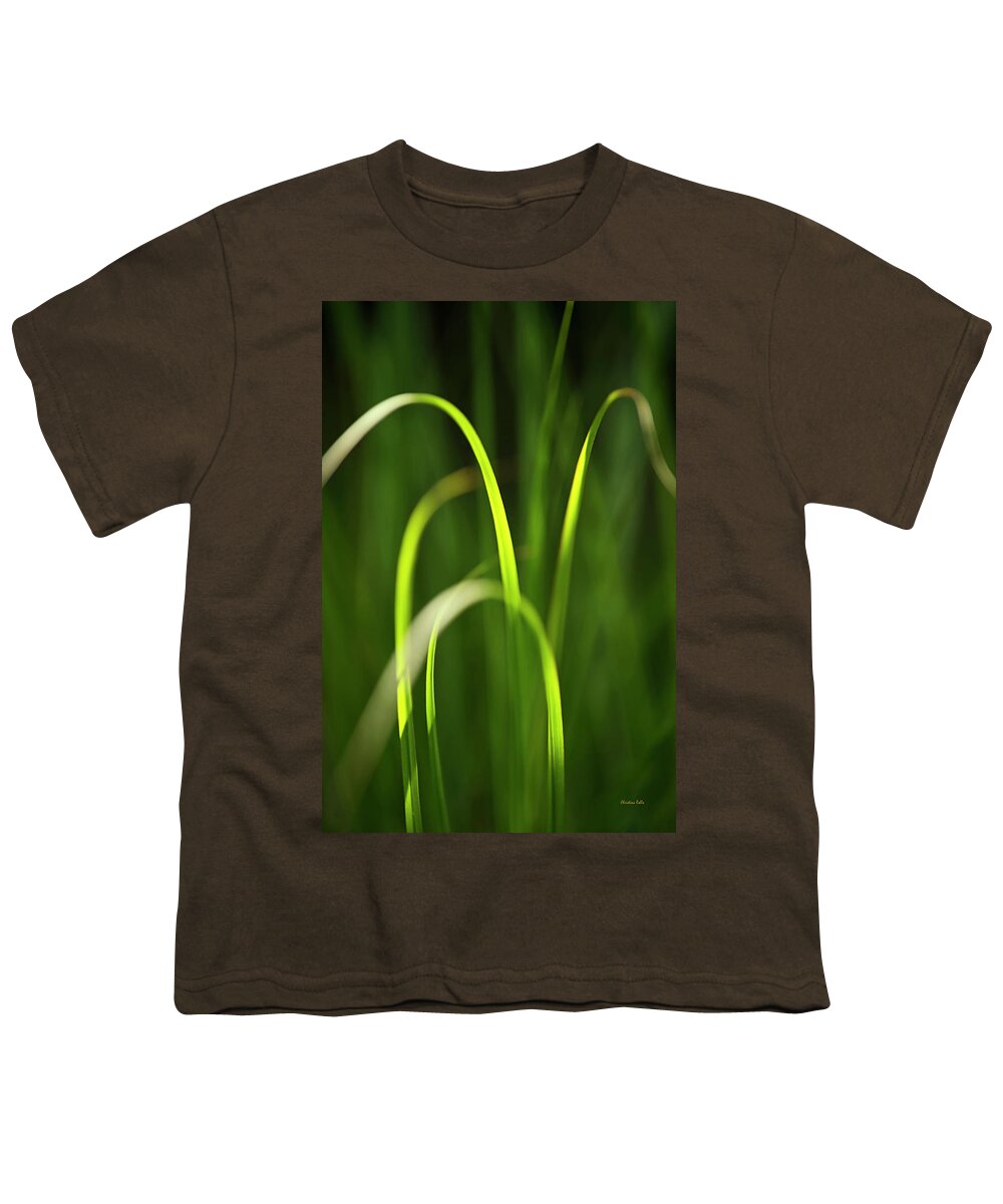 Abstract Youth T-Shirt featuring the photograph Abstract Grass by Christina Rollo