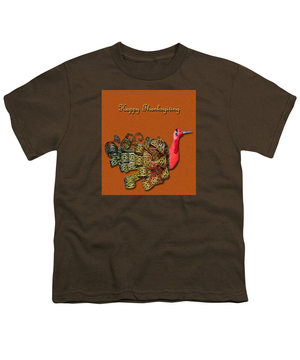 Turkey Youth T-Shirt featuring the photograph Happy Thanksgiving Turkey by Leticia Latocki