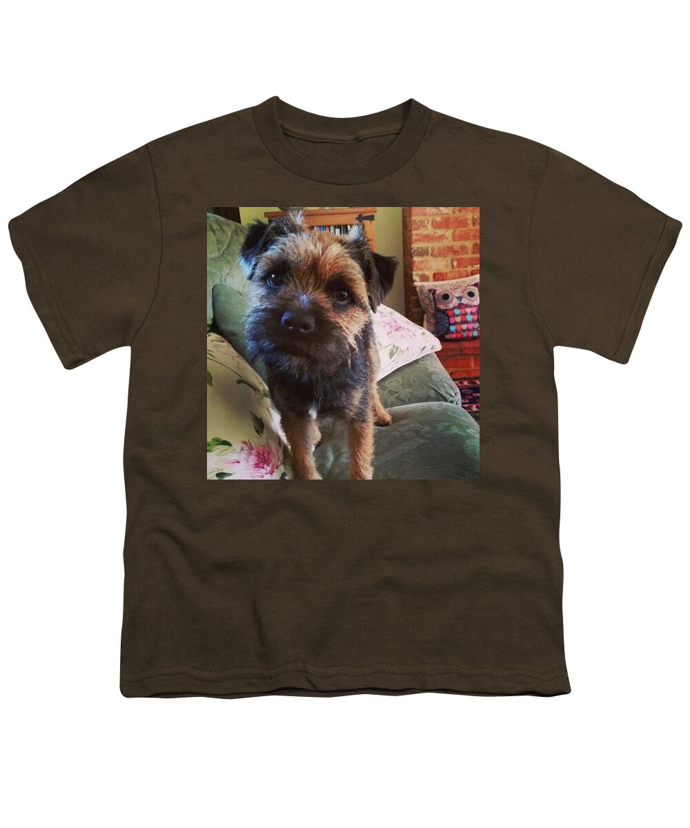 Dog Youth T-Shirt featuring the photograph Hello by Rowena Tutty