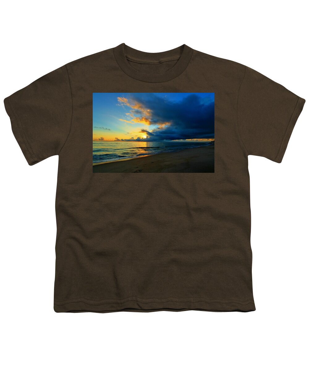 Jupiter Youth T-Shirt featuring the photograph Here Comes the Rain by Catie Canetti