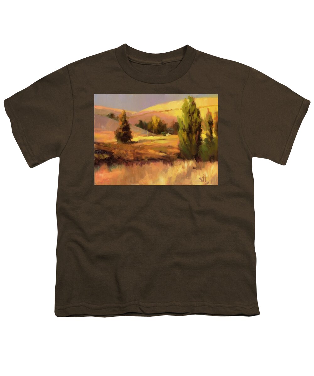 Landscape Youth T-Shirt featuring the painting Homeland 1 by Steve Henderson