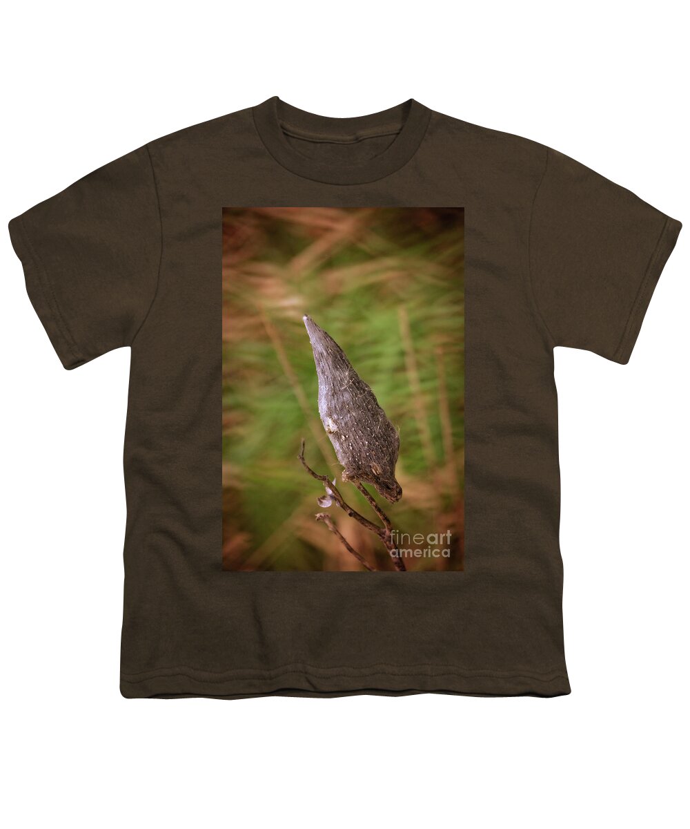 2016 Horicon Marsh In November Youth T-Shirt featuring the photograph Horicon Marsh - Milkweed by Mary Machare