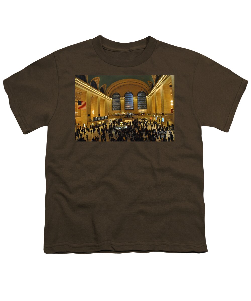 Grand Central Terminal Youth T-Shirt featuring the photograph Hustle Bustle by Jacqueline M Lewis