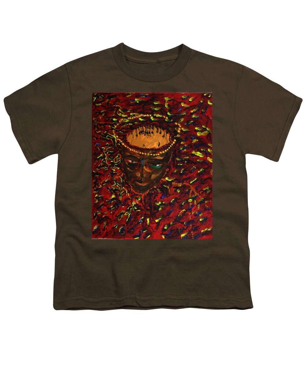 Jesus Youth T-Shirt featuring the painting In Gethsemane by Gloria Ssali