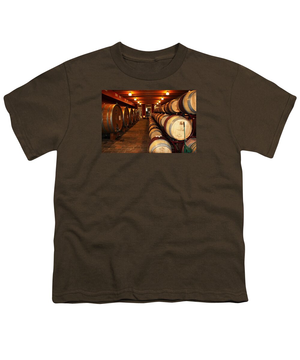 Amalfi Coast Youth T-Shirt featuring the photograph Italian wine cellar by Donn Ingemie
