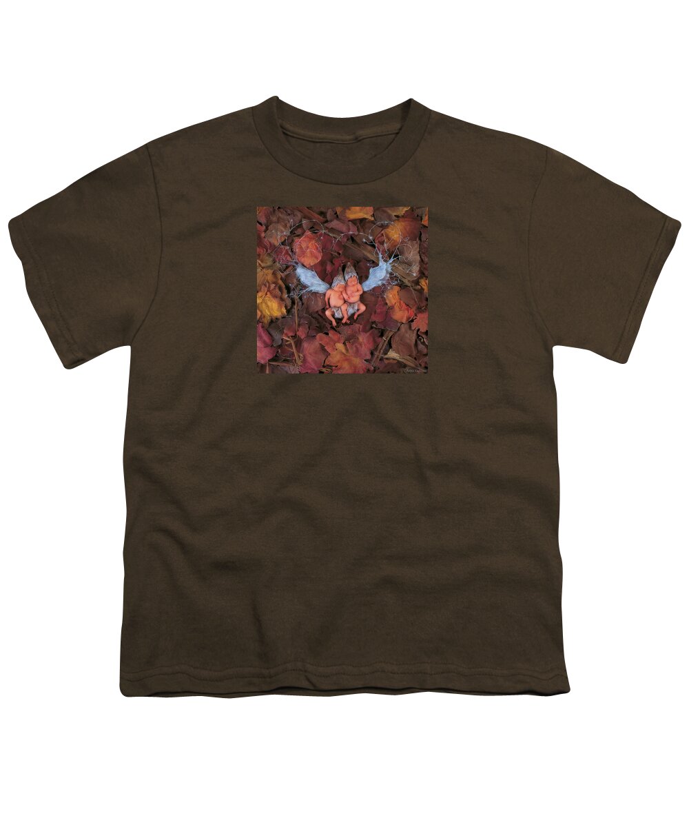 Autumn Youth T-Shirt featuring the photograph Fall Leaf Fairies by Anne Geddes