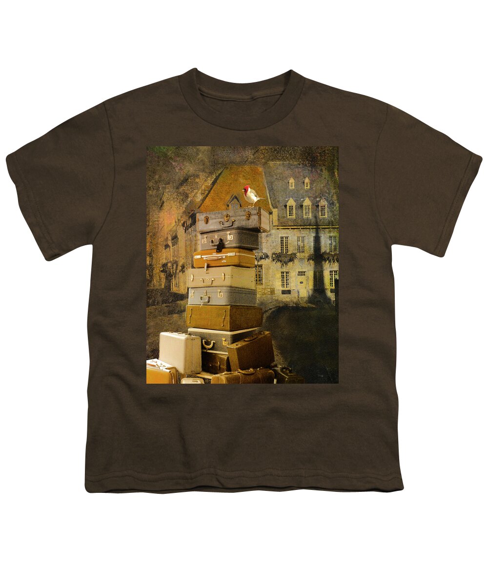 Quebec Youth T-Shirt featuring the digital art Leaving Quebec by Jeff Burgess