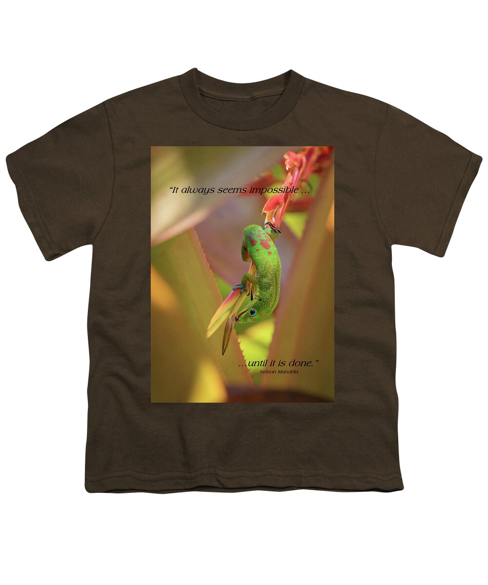 Gecko Youth T-Shirt featuring the photograph Life Lessons From a Gecko #1 by Susan Rissi Tregoning