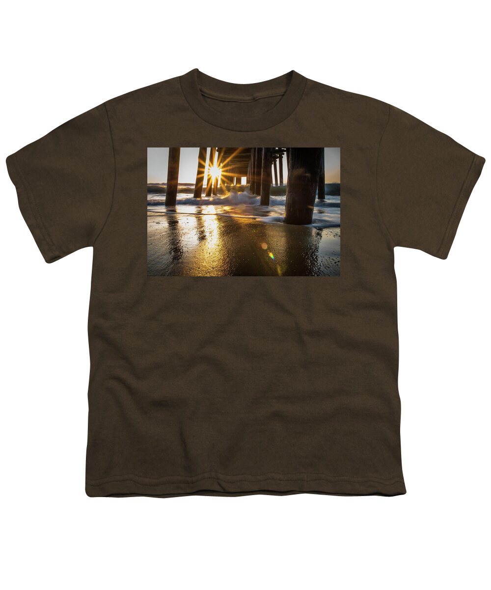 Little Island Youth T-Shirt featuring the photograph Little Island Fishing Pier Summer Sunrise 33 by Larkin's Balcony Photography