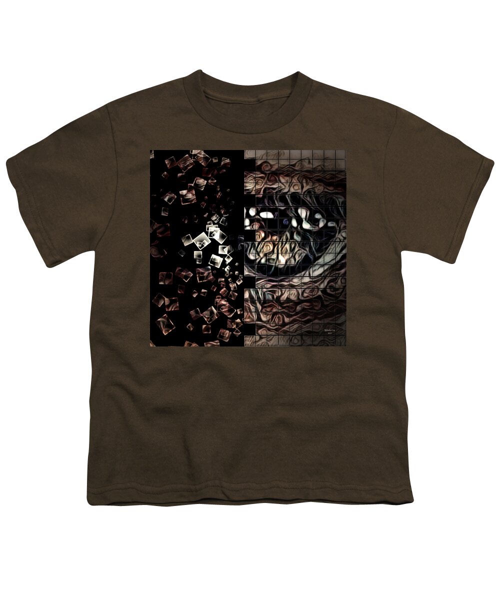 Digital Art Youth T-Shirt featuring the digital art Losing it in Real Time by Artful Oasis