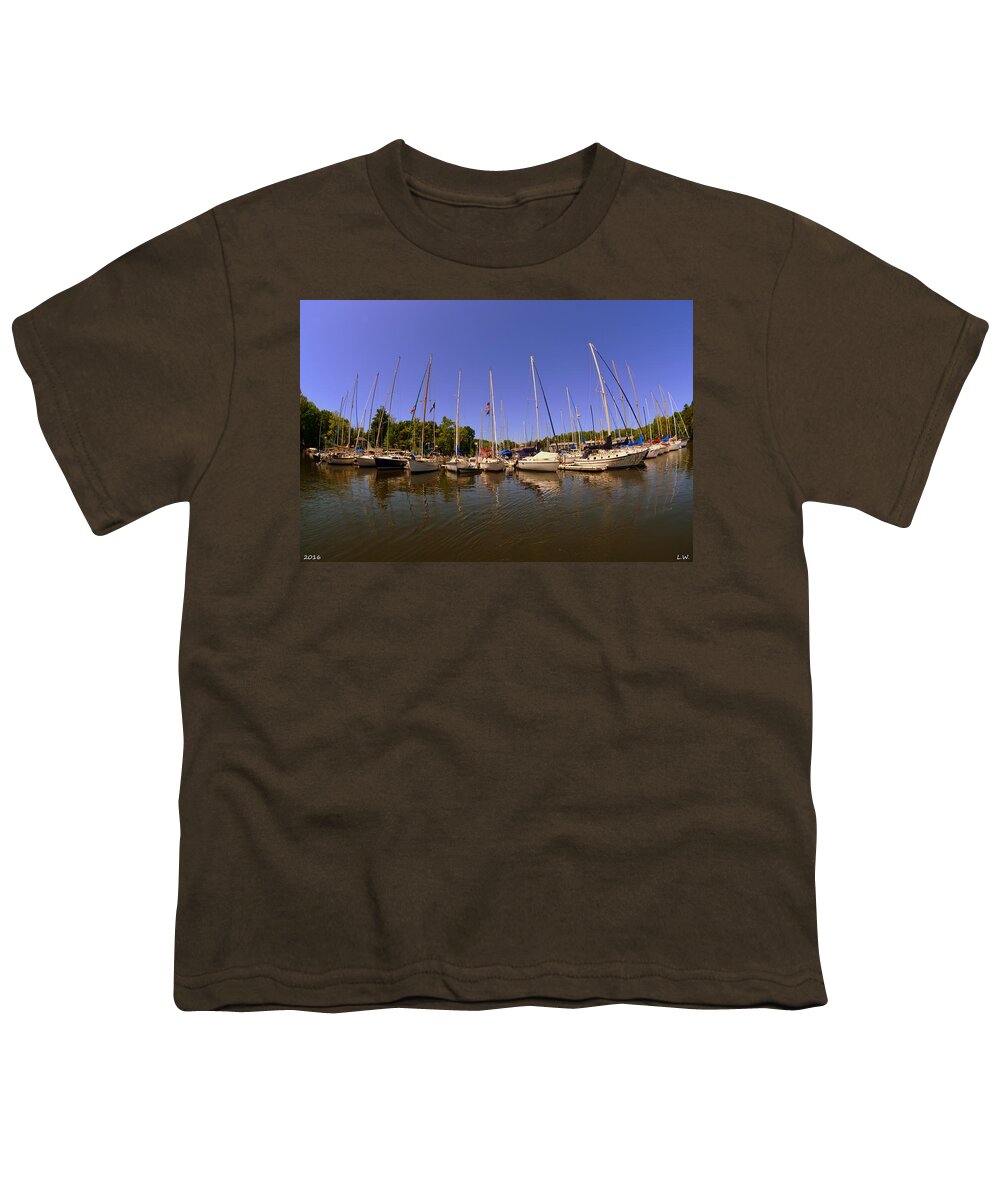 Marina On Lake Murray Sc Youth T-Shirt featuring the photograph Marina On Lake Murray S C by Lisa Wooten