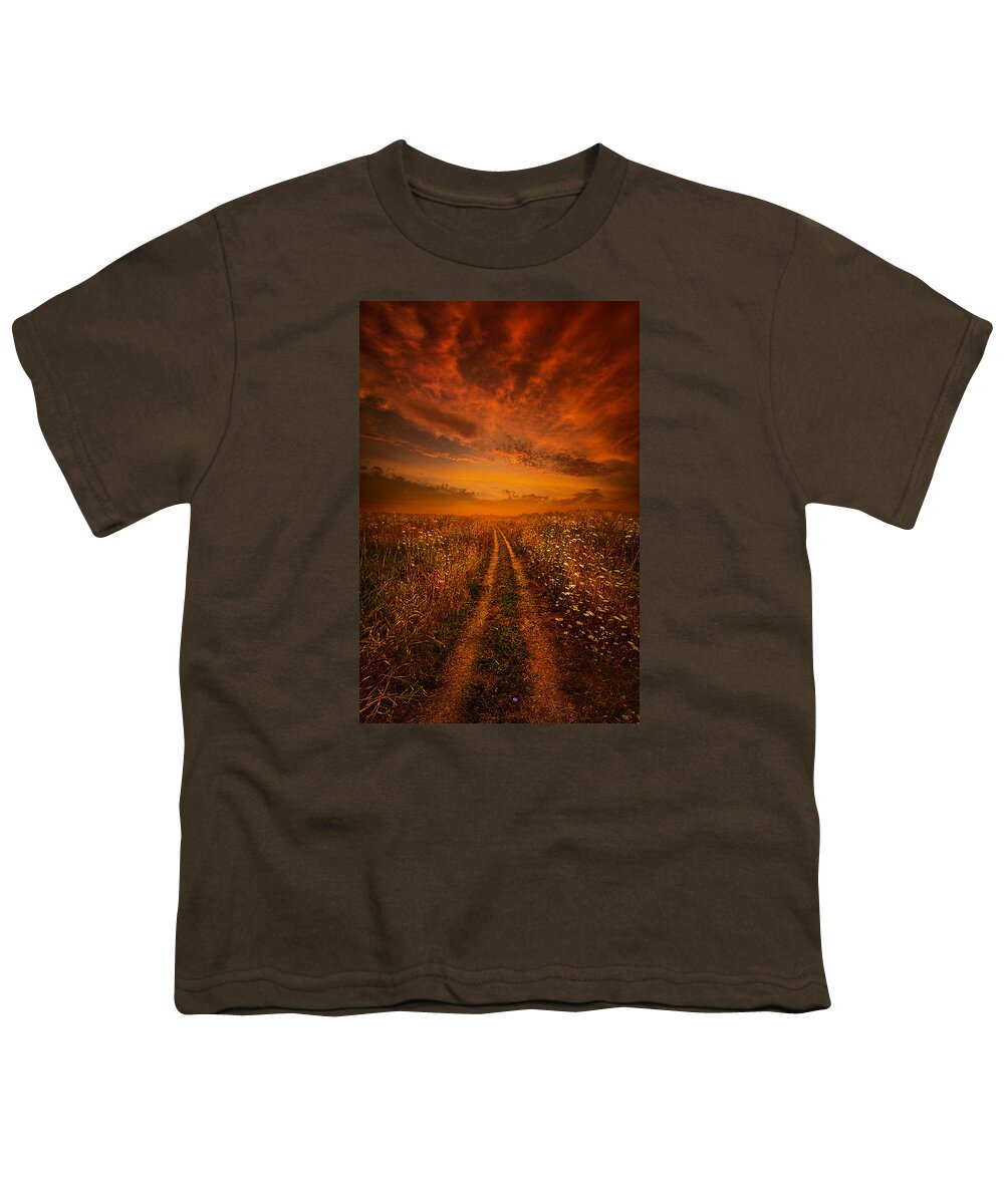 Road Youth T-Shirt featuring the photograph Miles and Miles Away by Phil Koch