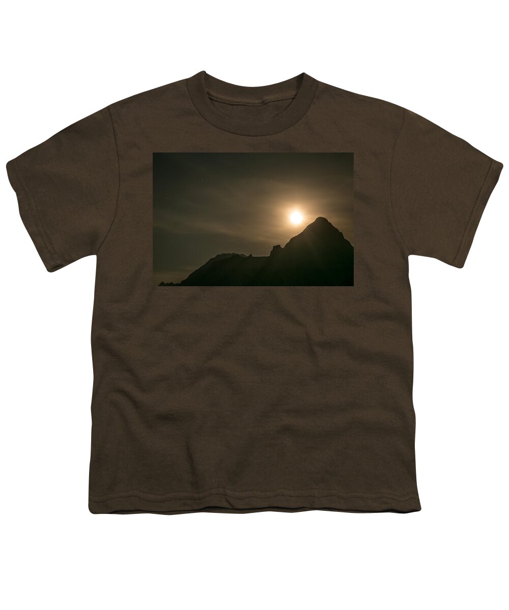 Austria Youth T-Shirt featuring the photograph Moon Rising by John Wadleigh