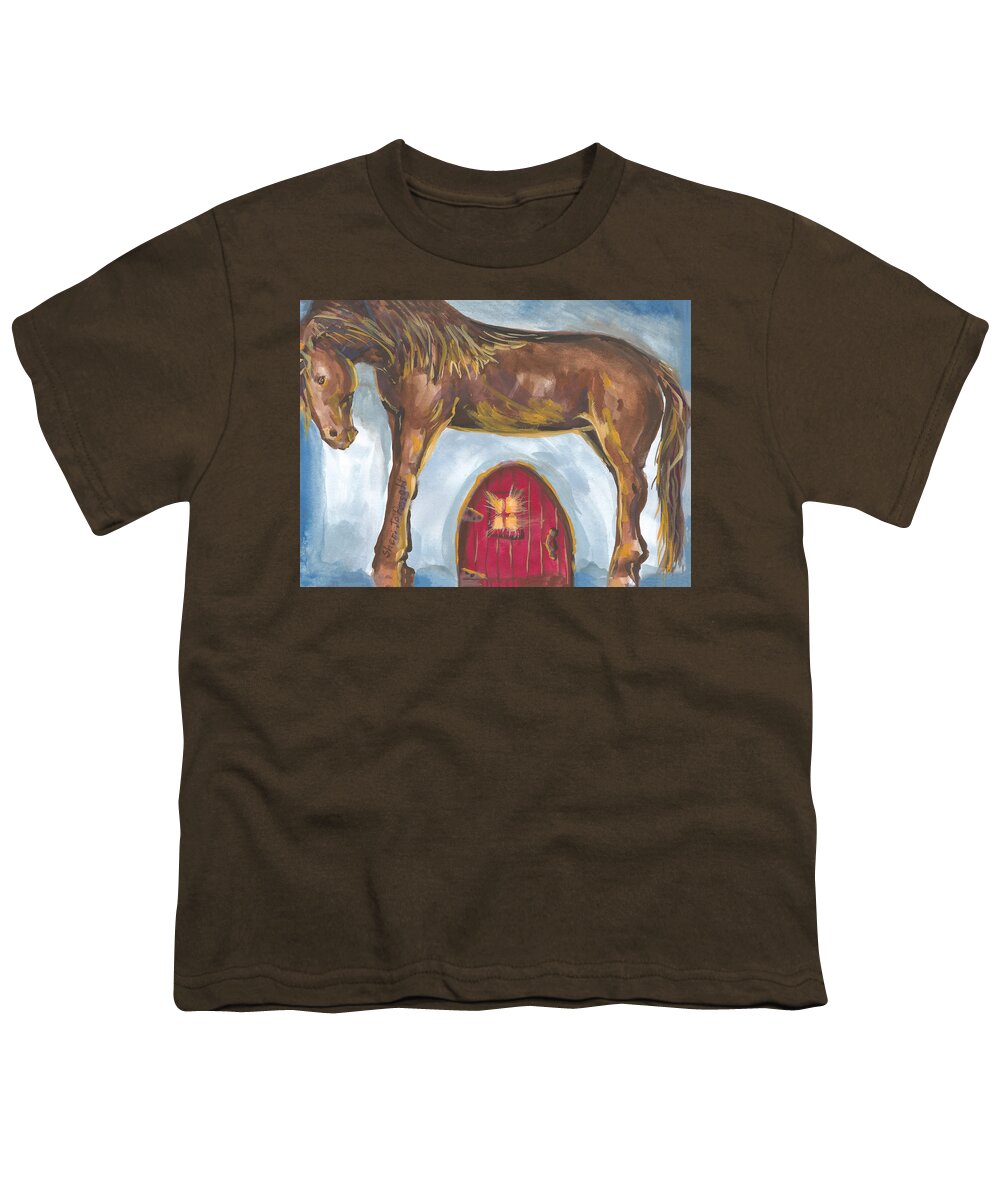 My Mane House Youth T-Shirt featuring the painting My Mane House by Sheri Jo Posselt