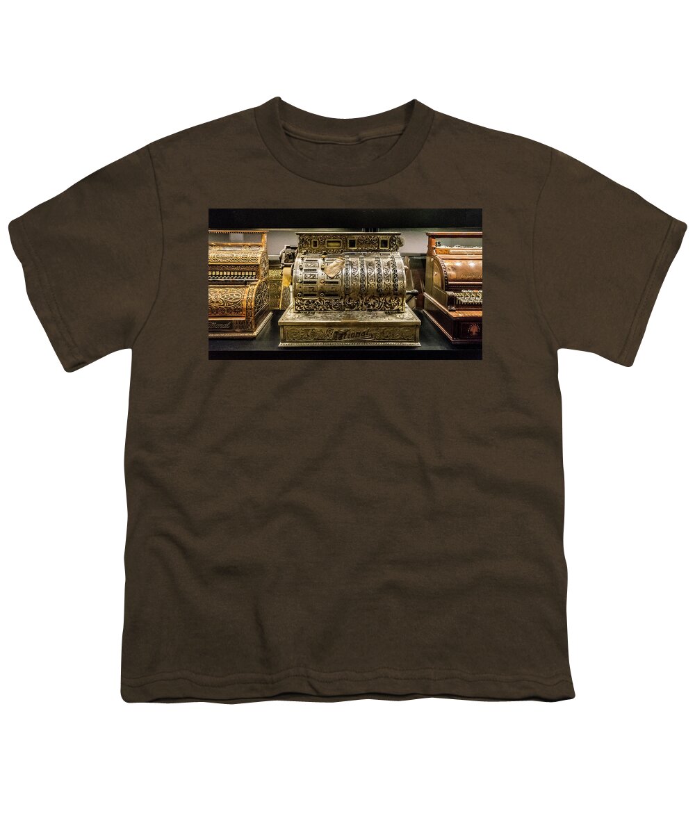 Cash Register Youth T-Shirt featuring the photograph National Registers by Ginger Stein