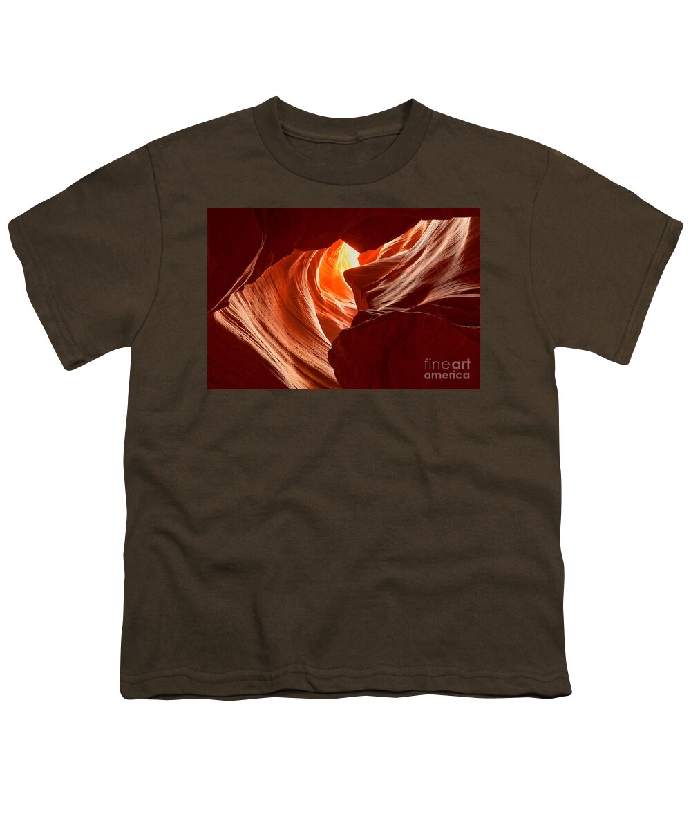 Woman In The Canyon Youth T-Shirt featuring the photograph Old Woman In The Canyon by Adam Jewell