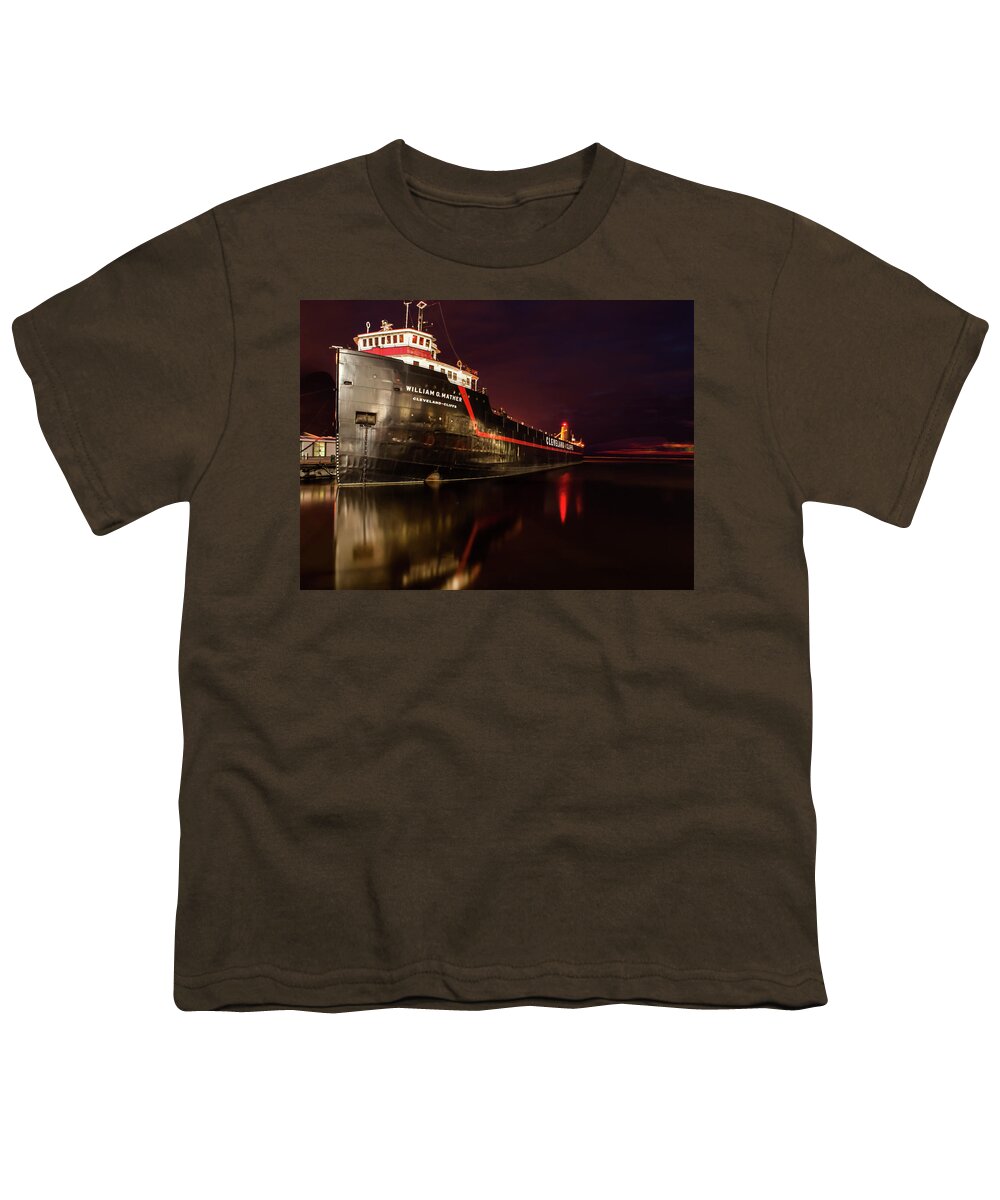 Cleveland Youth T-Shirt featuring the photograph On the Good Ship by Stewart Helberg