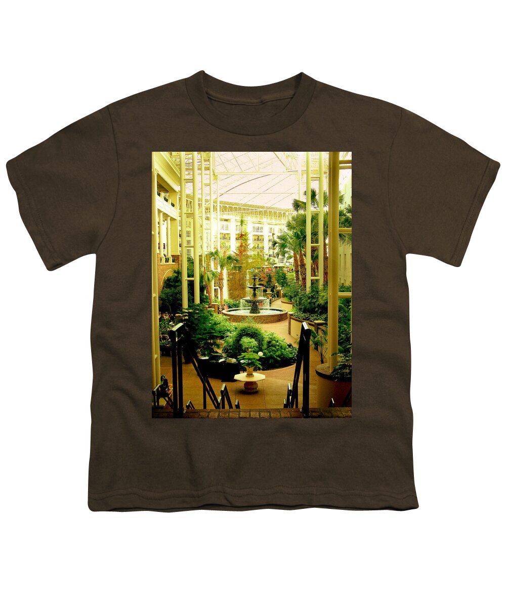 Flower Youth T-Shirt featuring the photograph Opryland Hotel by Trish Tritz