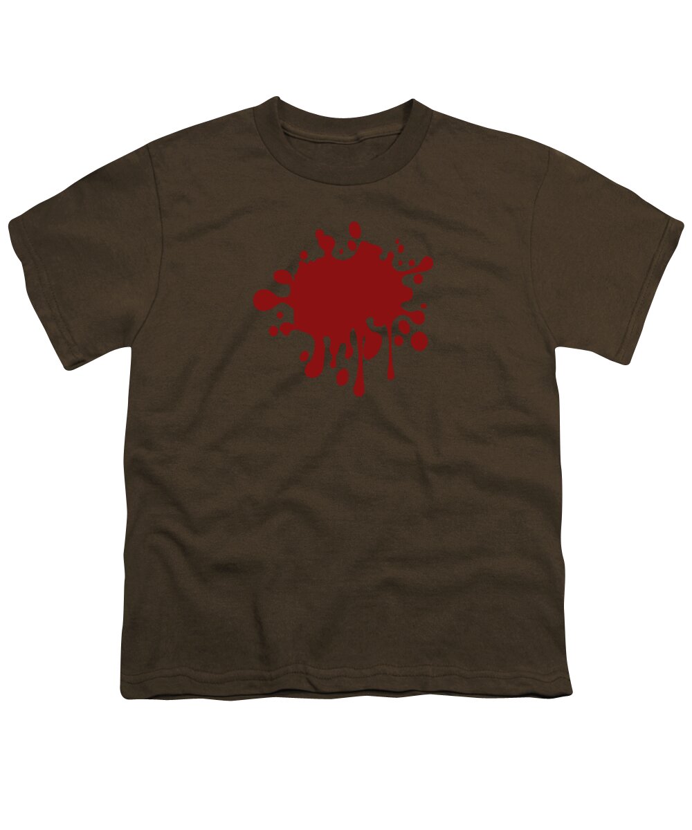 Solid Colors Youth T-Shirt featuring the digital art Ox Blood Red by Garaga Designs