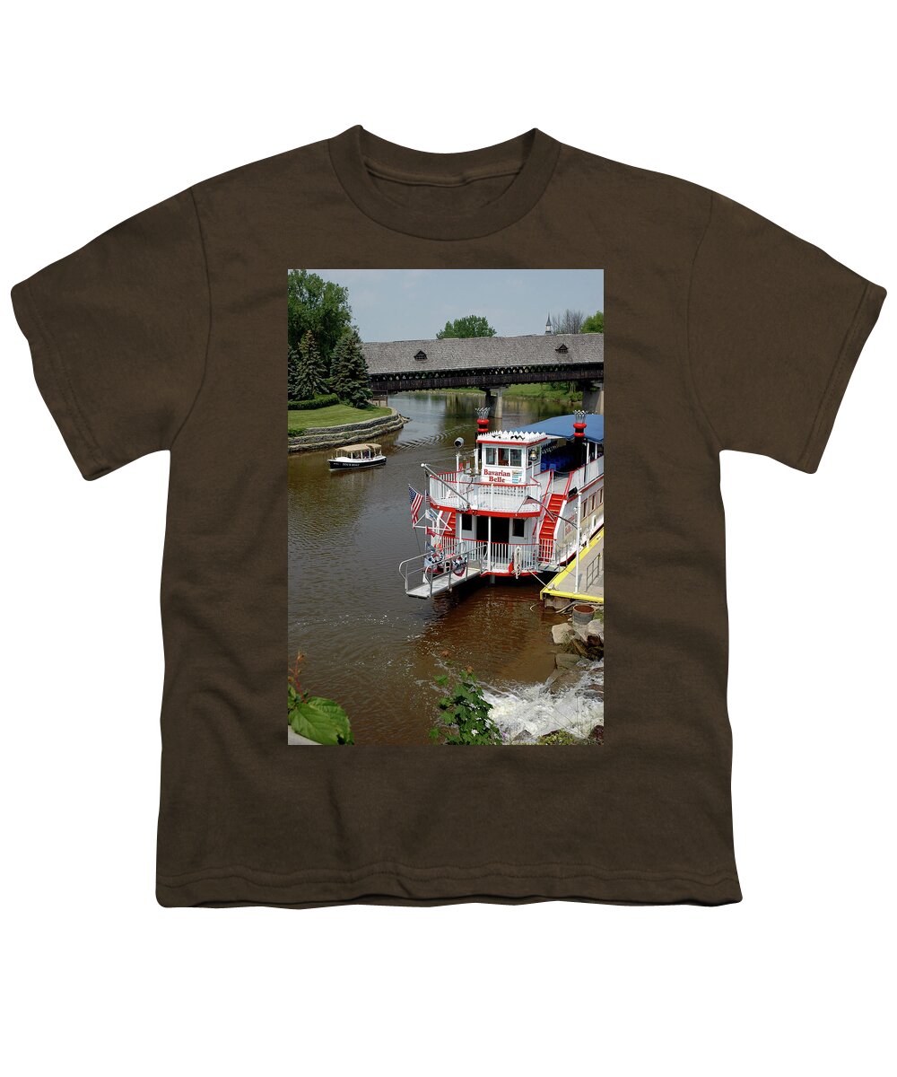 Usa Youth T-Shirt featuring the photograph Paddling on the Cass by LeeAnn McLaneGoetz McLaneGoetzStudioLLCcom