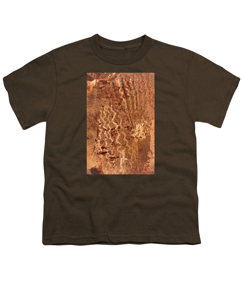 Archaic Youth T-Shirt featuring the photograph Palatki Pictographs3 Pnt by Theo O'Connor