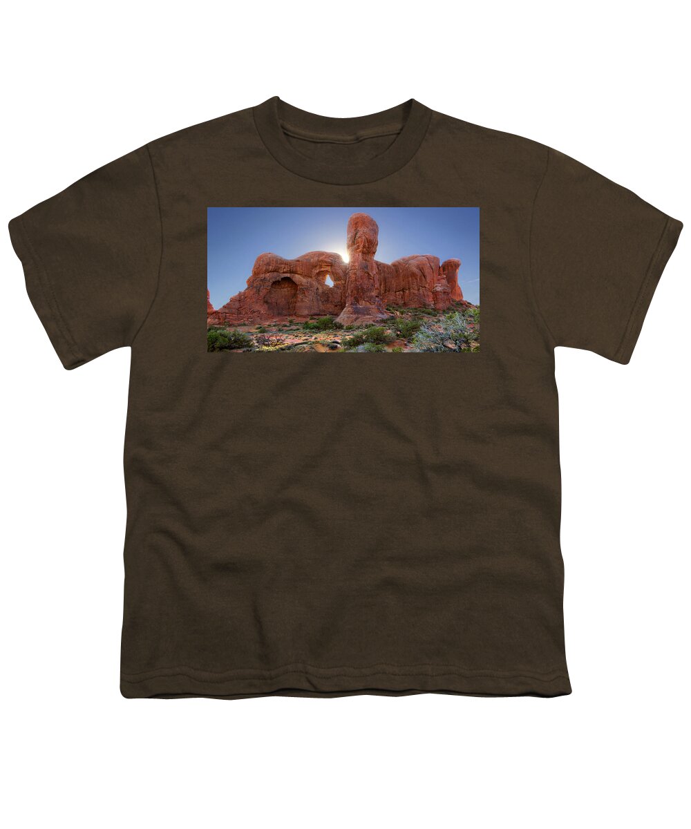 Desert Youth T-Shirt featuring the photograph Parade of Elephants in Arches National Park by Mike McGlothlen