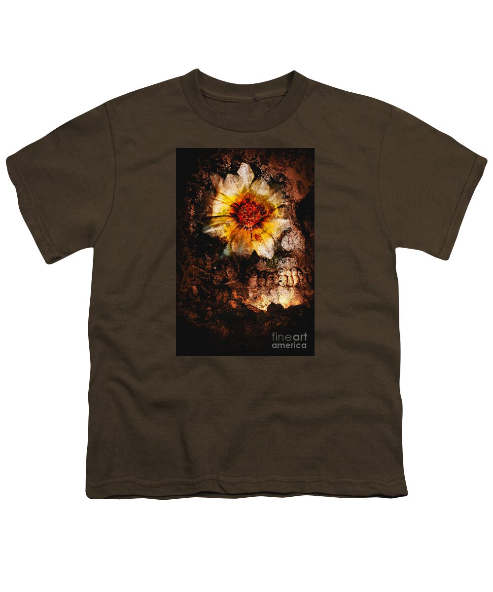 Skull Youth T-Shirt featuring the digital art Past life resurrection by Jorgo Photography