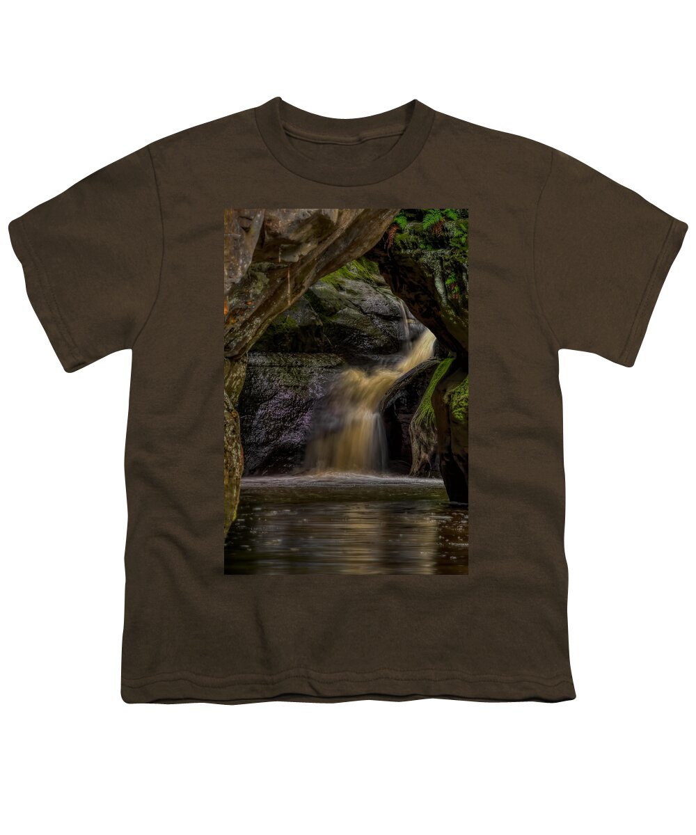 Pewits Nest Youth T-Shirt featuring the photograph Pewit's Nest Last Waterfall by Dale Kauzlaric
