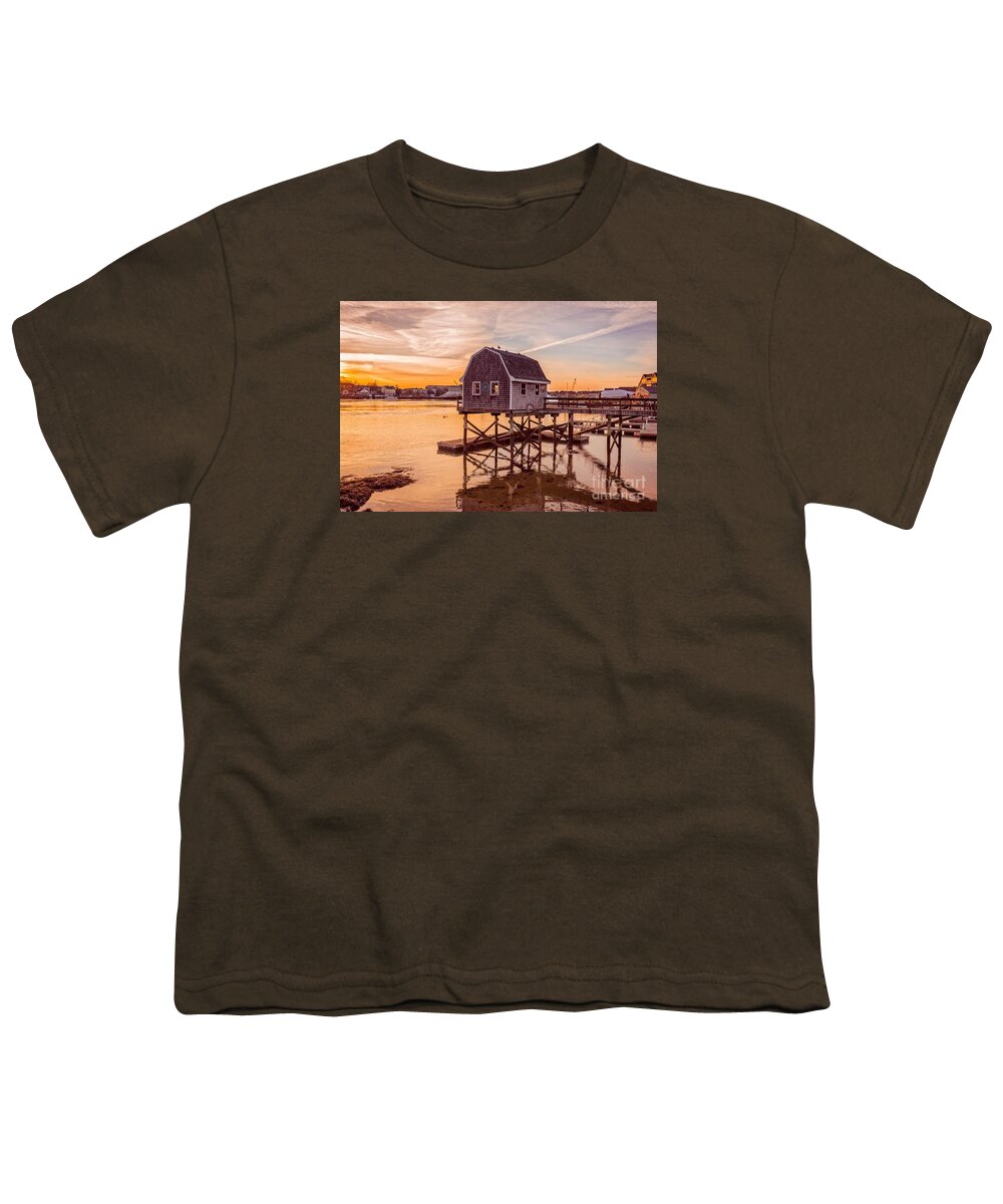 Lobster Youth T-Shirt featuring the photograph Portsmouth Sunset by Edward Fielding
