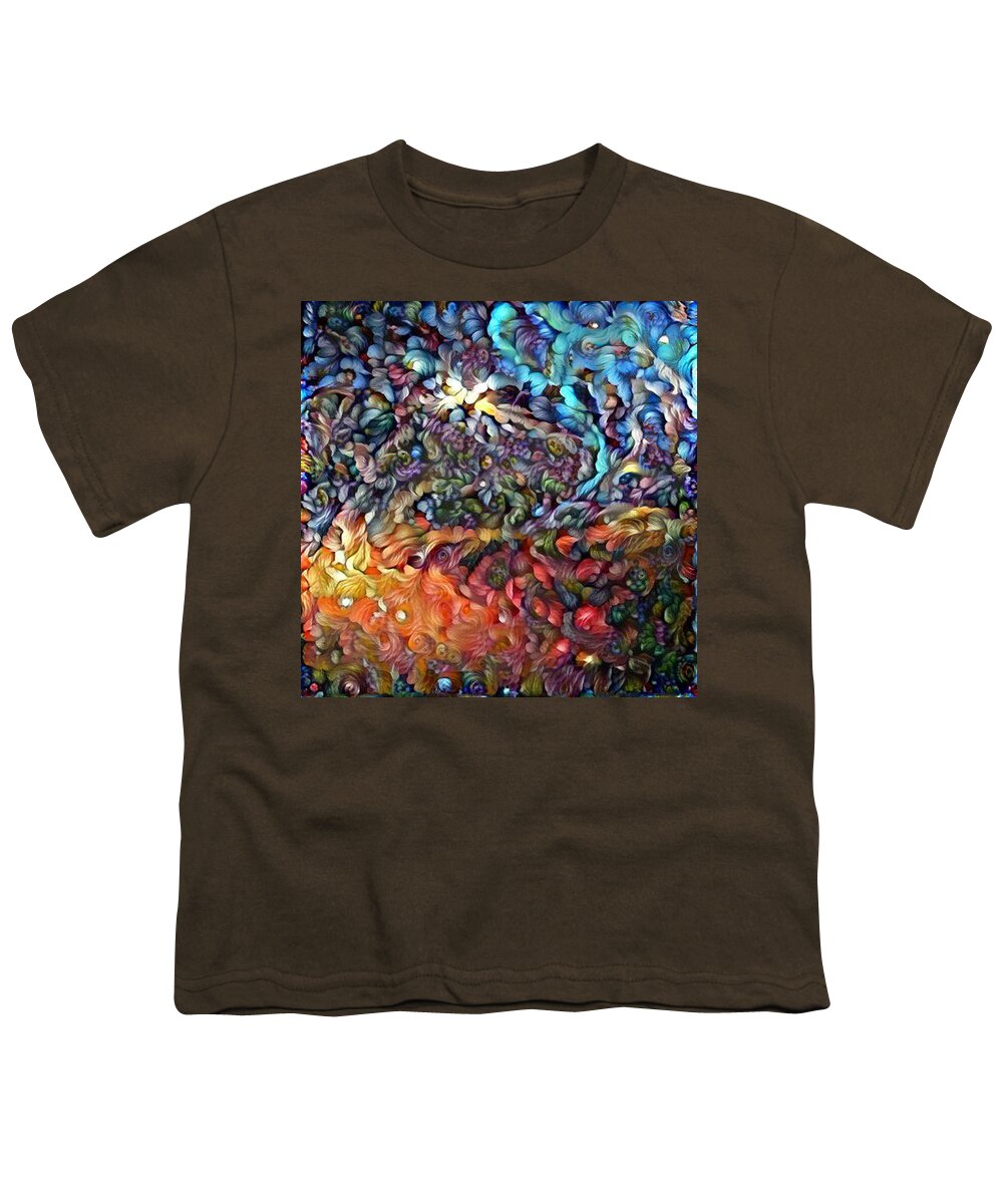 Abstract Youth T-Shirt featuring the digital art Present Moment by Richard Laeton