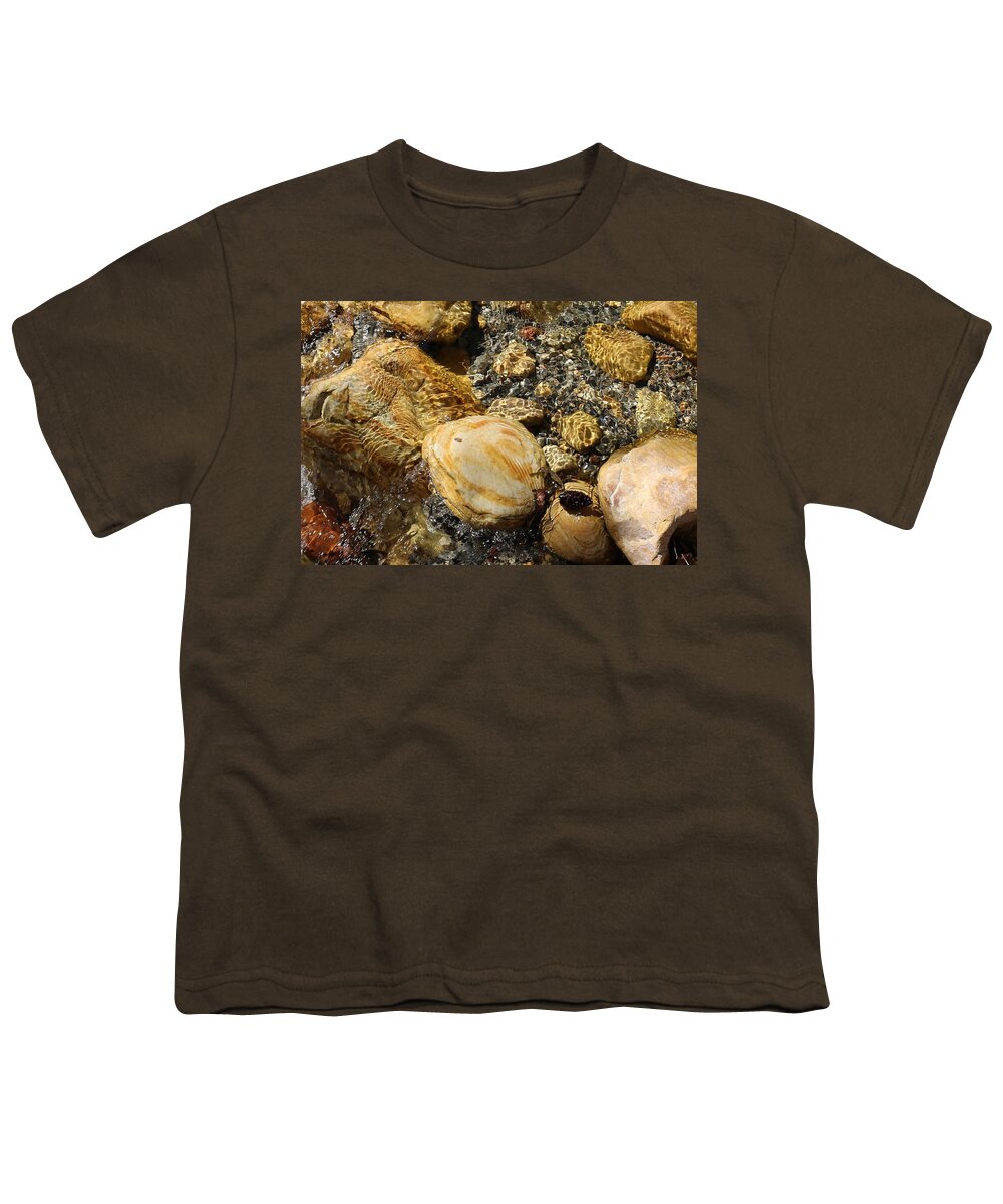 Water Youth T-Shirt featuring the photograph Rocks through the Water - 3 by Christy Pooschke