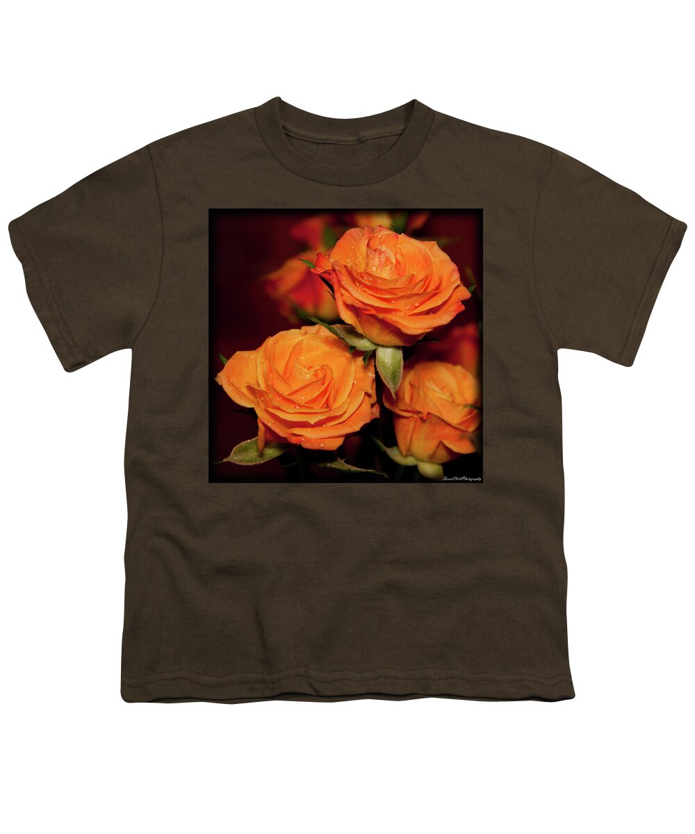 Nature Youth T-Shirt featuring the photograph Rose Trio by Susan Cliett