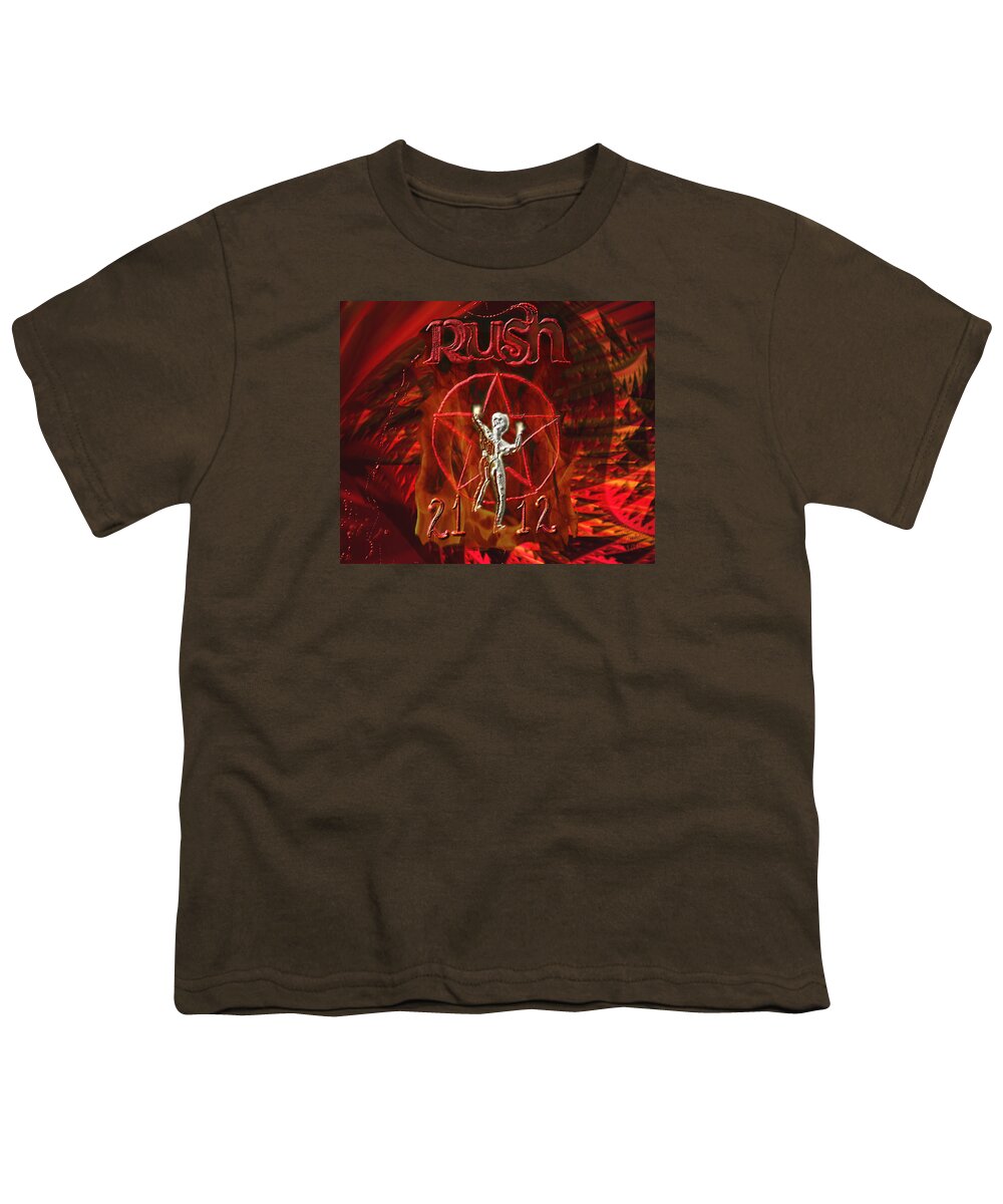 Rush Youth T-Shirt featuring the mixed media Rush 2112 by Kevin Caudill