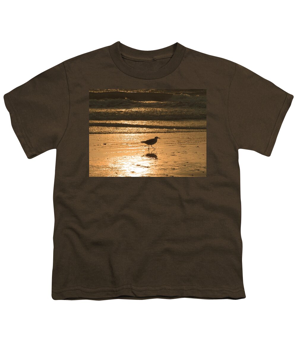 Nature Youth T-Shirt featuring the photograph Sandpiper by Peggy Urban