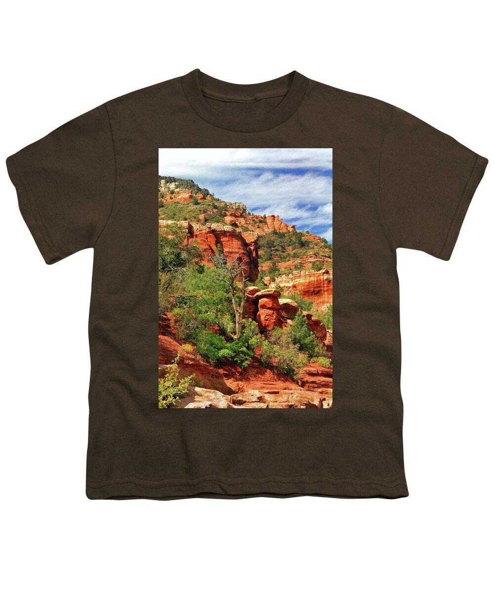 Landscape Youth T-Shirt featuring the photograph Sedona I by Ron Cline