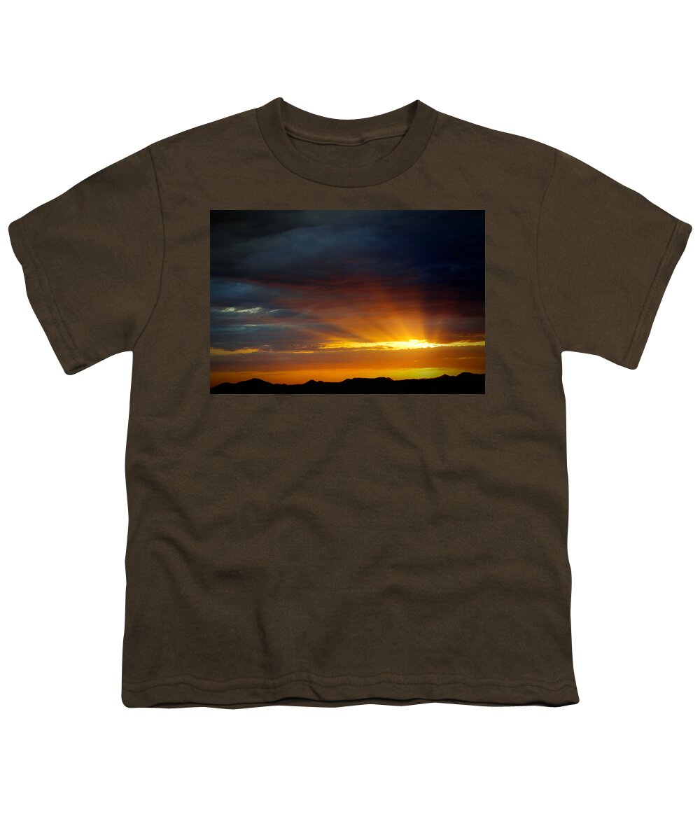 Sunset Youth T-Shirt featuring the digital art Shining Through by Dan Stone