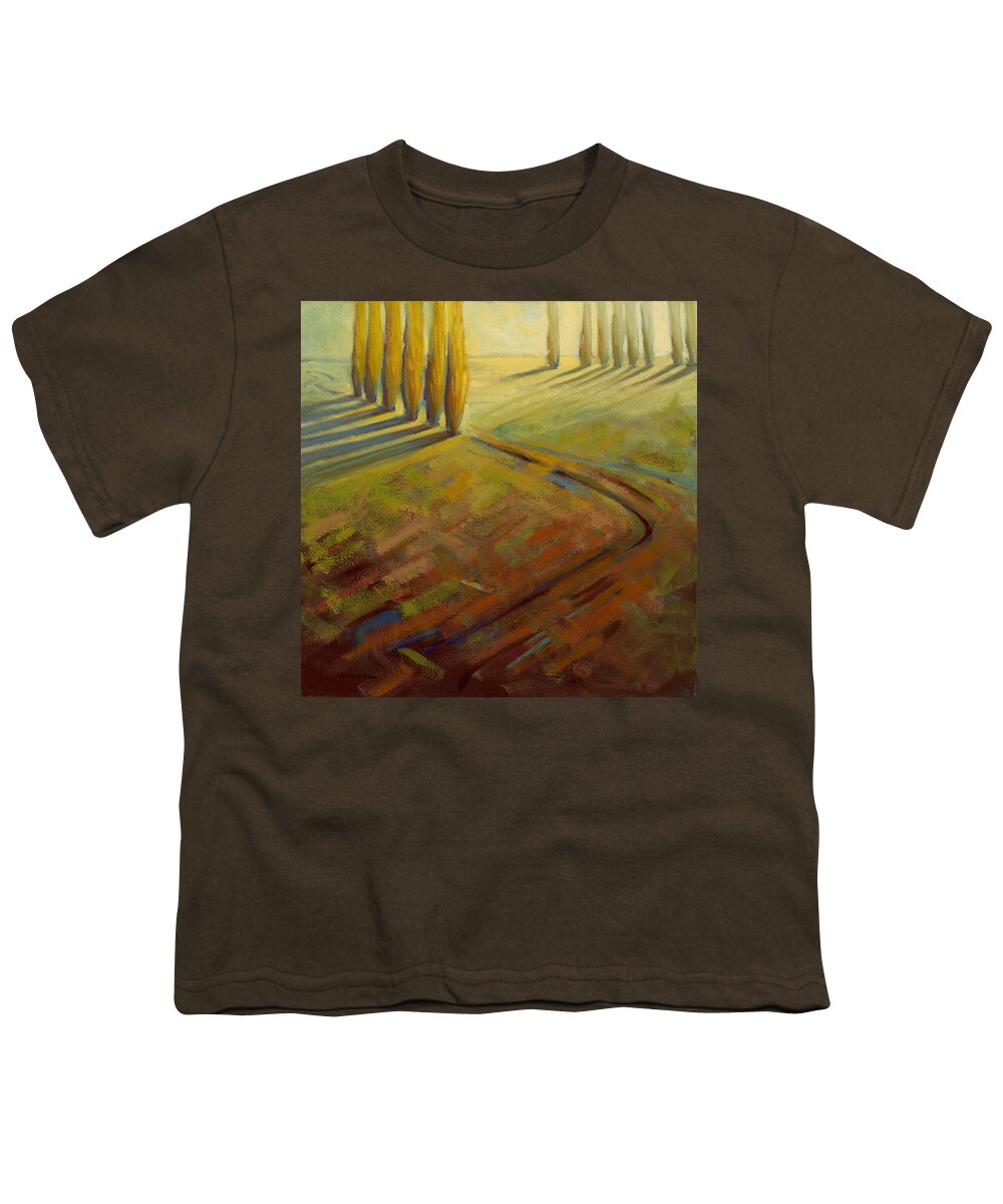 Landscape Youth T-Shirt featuring the painting Sienna by Konnie Kim
