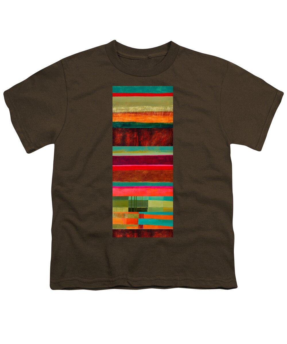 Abstract Art Youth T-Shirt featuring the painting Stripe Assemblage 1 by Jane Davies