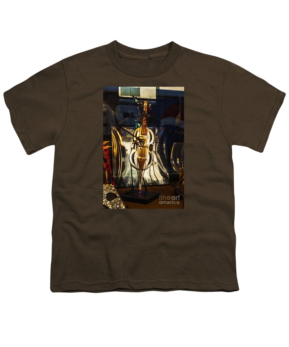 Statue Youth T-Shirt featuring the photograph Strumming Guitar by Frances Ann Hattier
