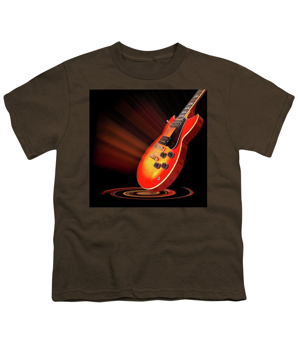 Guitar Youth T-Shirt featuring the photograph Sunburst Guitar by Gill Billington