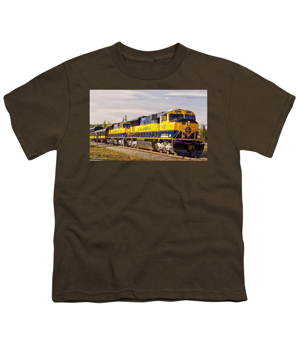 Railroad Youth T-Shirt featuring the photograph The Alaska Railroad by Michael W Rogers