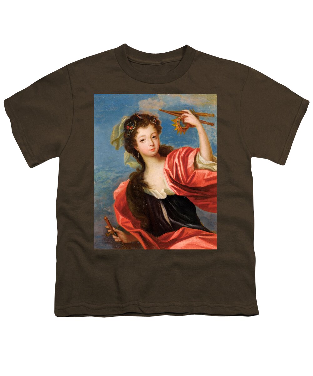 Circle Of Jean-baptiste Santerre Youth T-Shirt featuring the painting The Allegory of Power by Circle of Jean-Baptiste Santerre