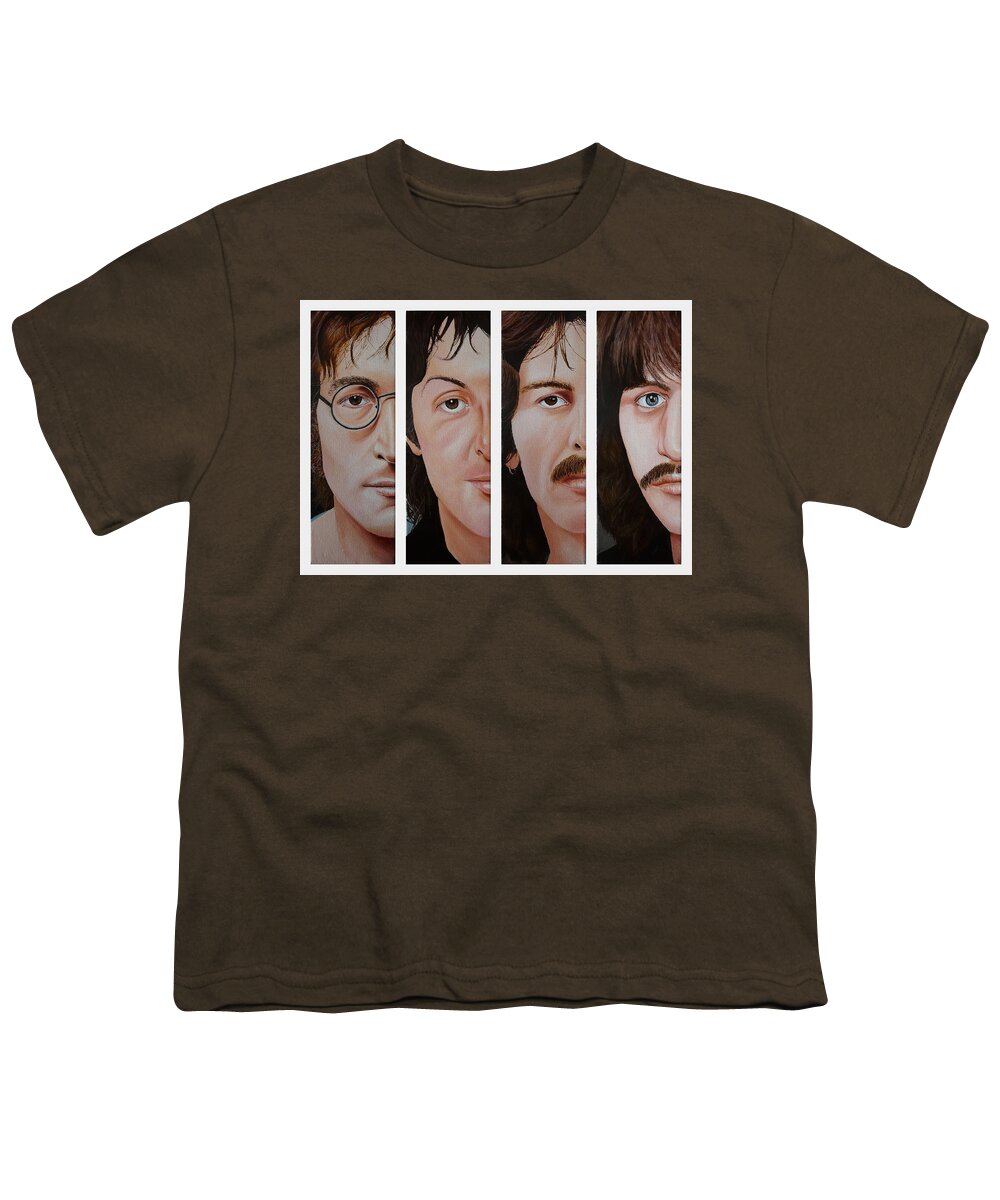 The Beatles Youth T-Shirt featuring the painting The Beatles by Vic Ritchey