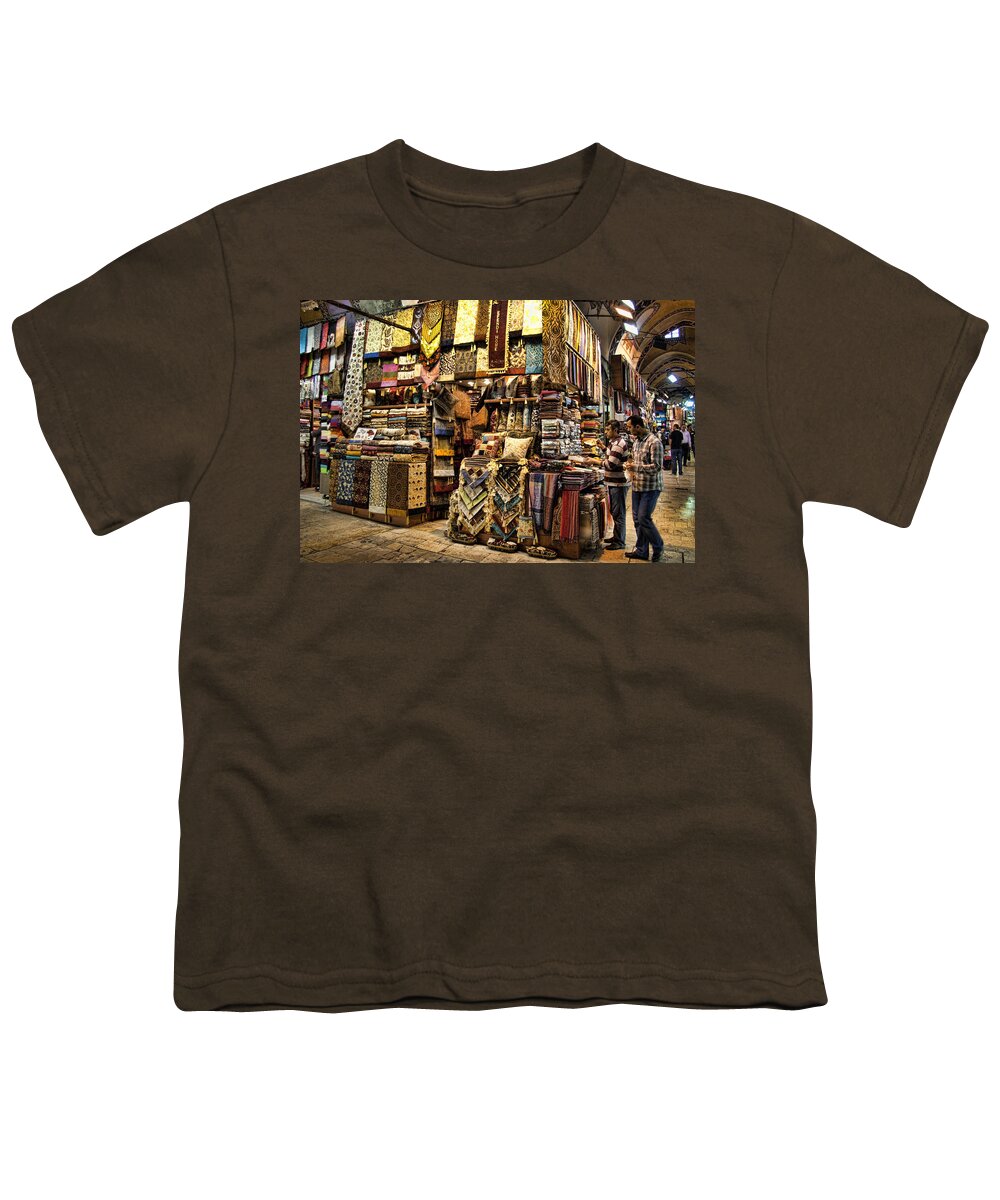 Turkey Youth T-Shirt featuring the photograph The Grand Bazaar in Istanbul Turkey by David Smith