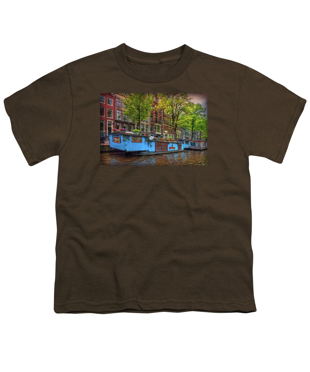 Hausboot Youth T-Shirt featuring the photograph The Houseboats by Hanny Heim