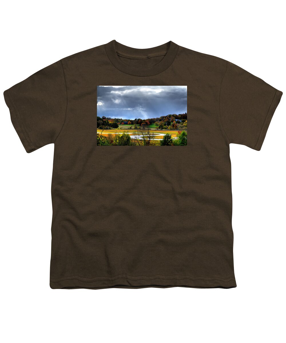 October Youth T-Shirt featuring the photograph The light over countryside by Lilia S