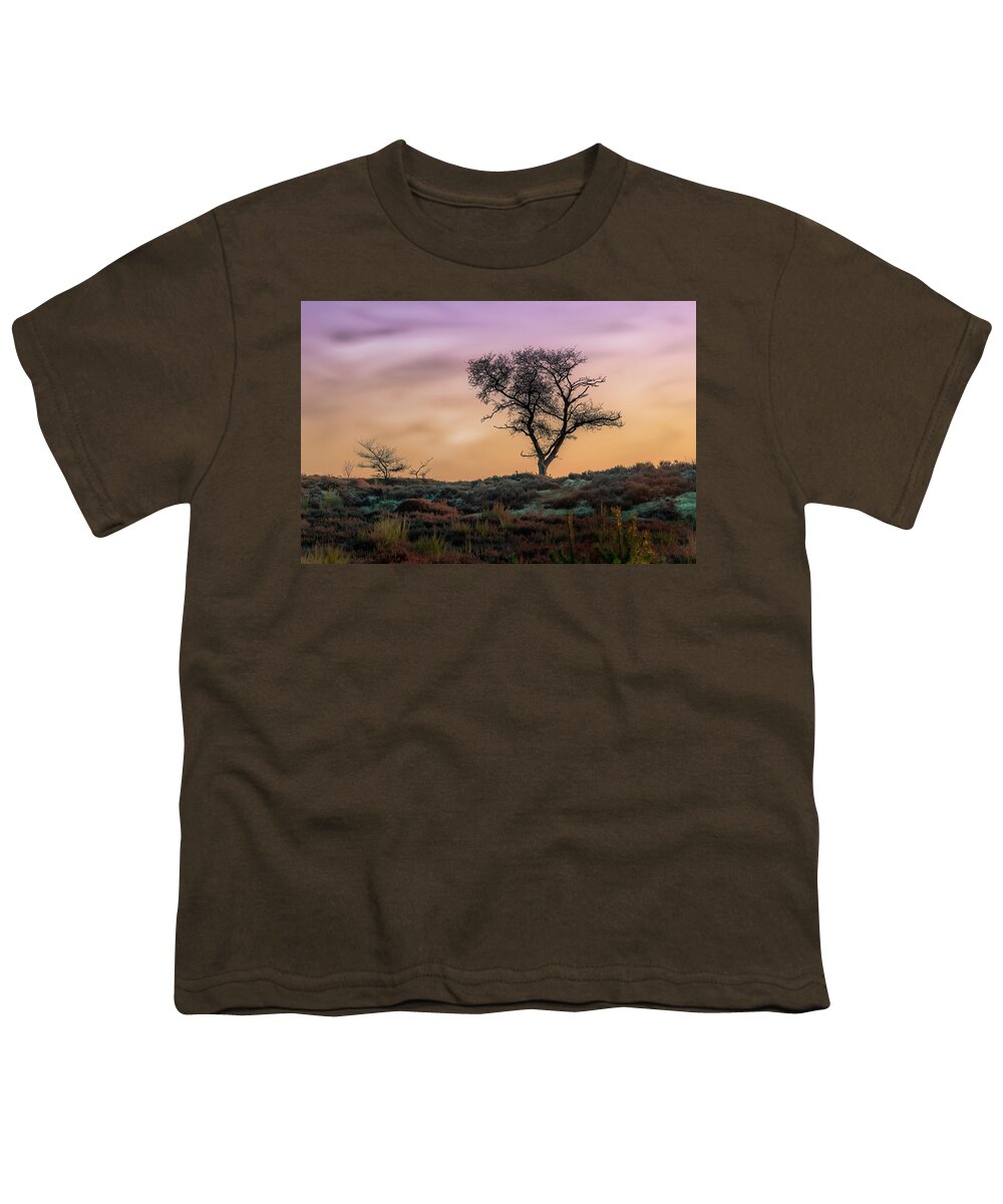 Silhouette Youth T-Shirt featuring the photograph Tree on the Hill by Tim Abeln
