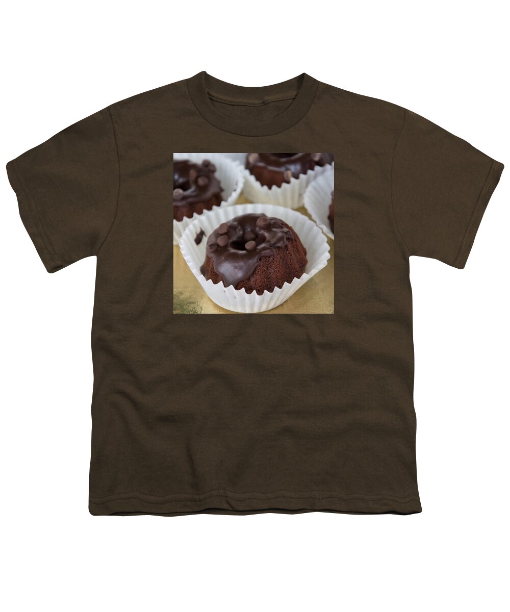 Snack Youth T-Shirt featuring the photograph Vegan Chocolate Donuts by Michael Moriarty