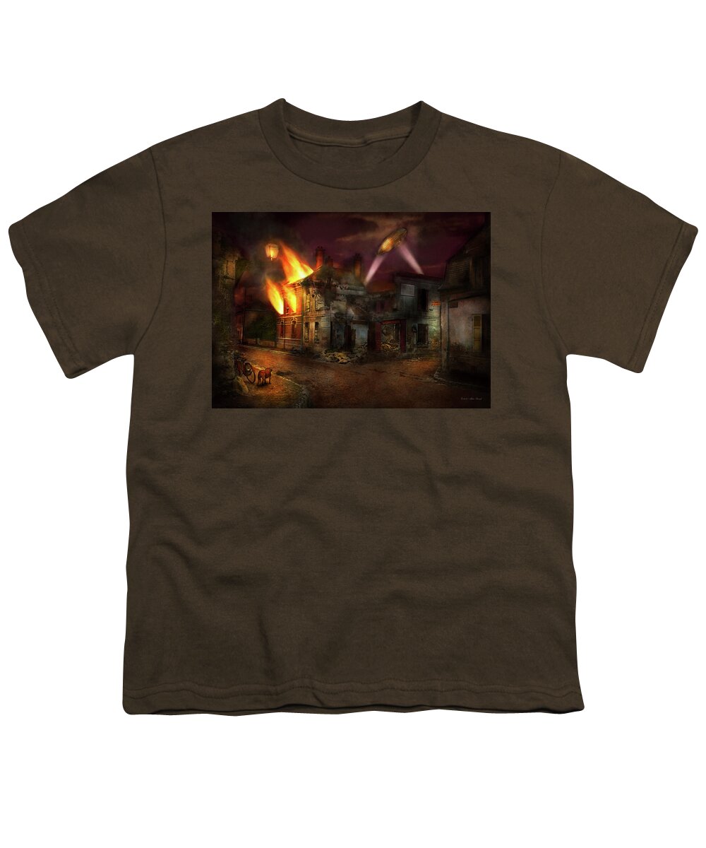 Dog Youth T-Shirt featuring the photograph War - WWI - Not fit for man or beast 1910 by Mike Savad