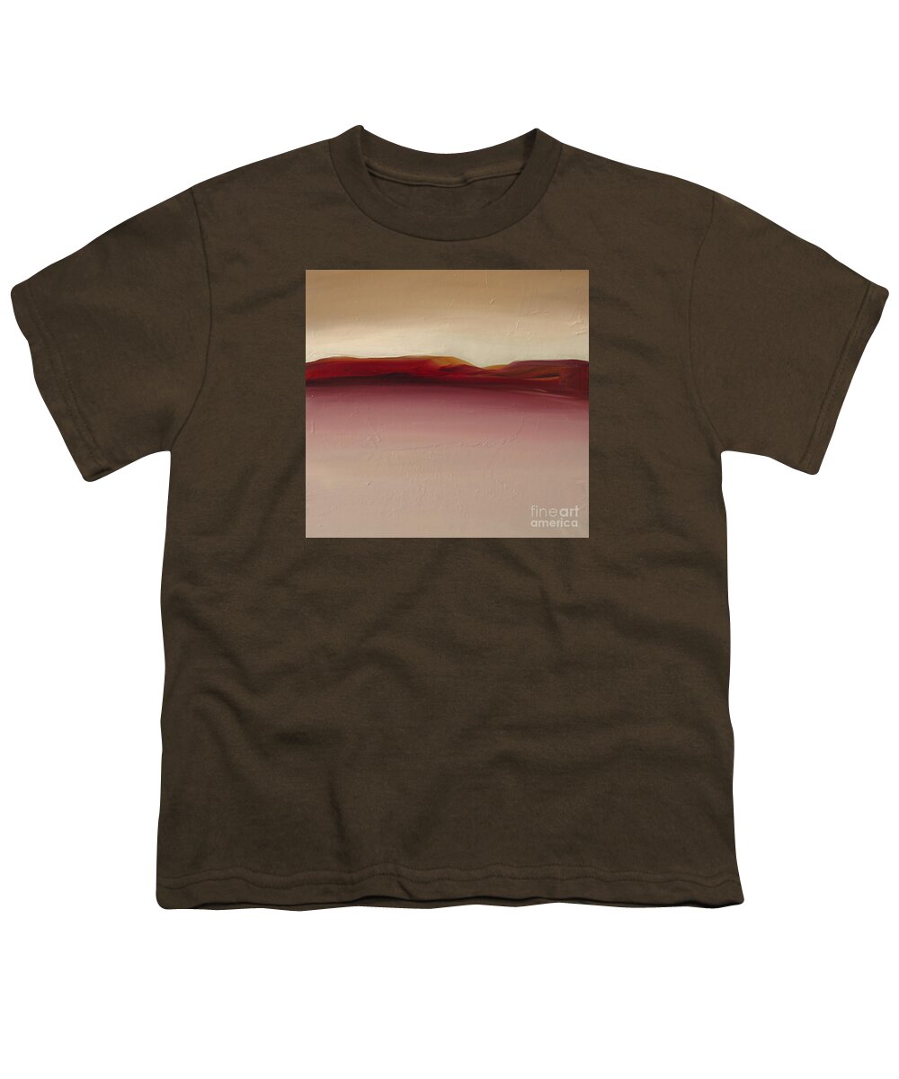 Landscape Youth T-Shirt featuring the painting Warm Mountains by Michelle Abrams